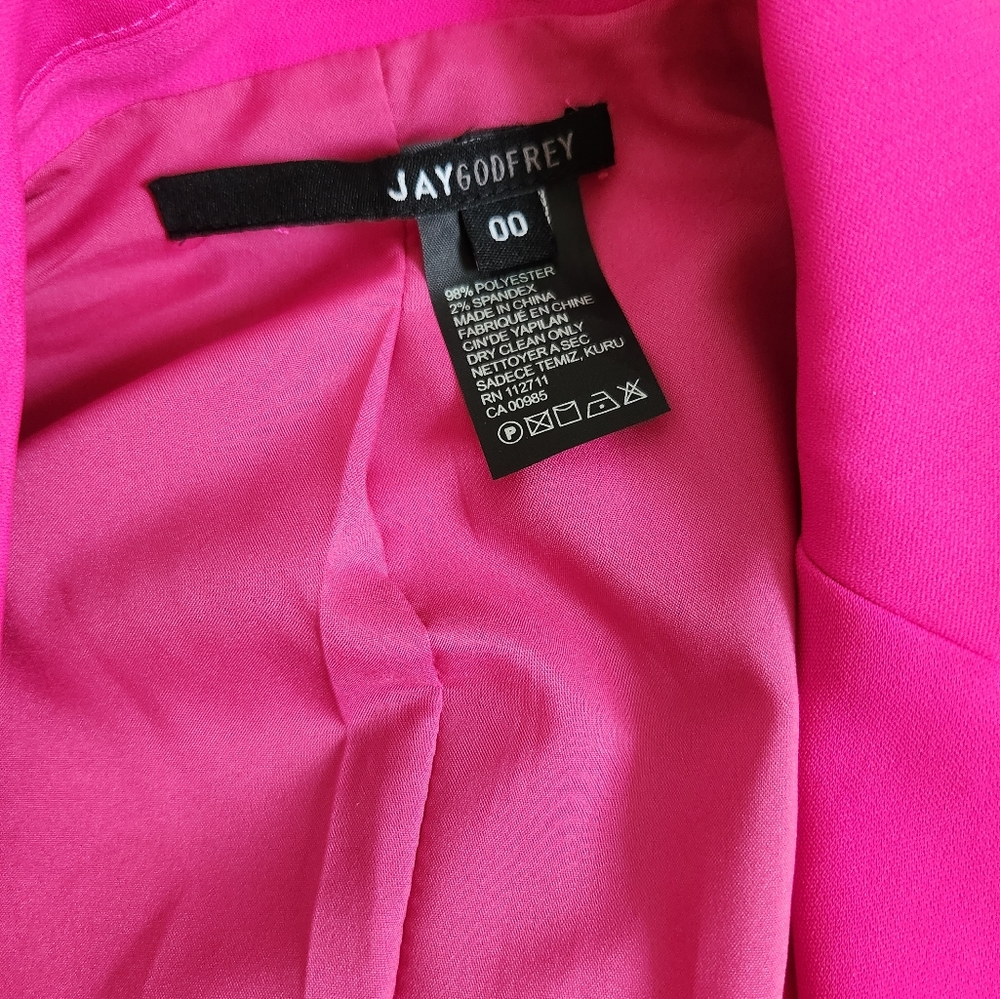 Jay godfrey hot pink blazer dress size xs women's - Picture 5 of 7